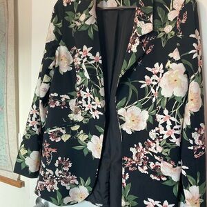 Floral Black Women's Blazer